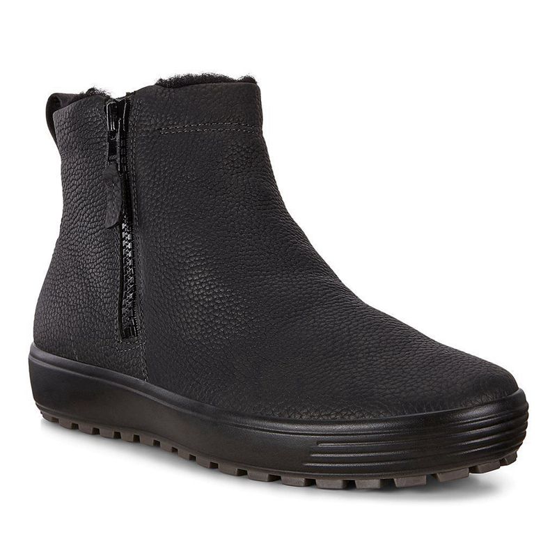 Men Boots Ecco Soft 7 Tred M - Sneaker Boots Black - India FZELQO630